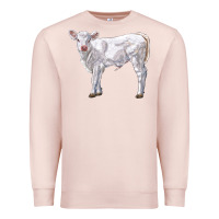Pale Pink charolais calf Premium Sweatshirt - LillyAllenDesigns