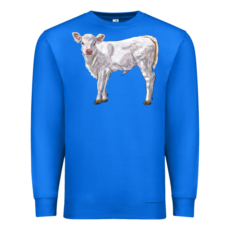Charolais Calf Premium Sweatshirt by LillyAllenDesigns | Teevron