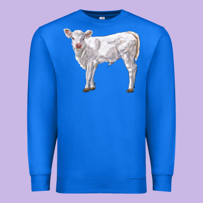 Charolais Calf Premium Sweatshirt Designed By Lillyallendesigns