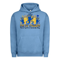 Pigment Pebble Blue for my students down syndrome awareness day Urban Hoodie - Artiststas