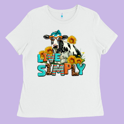 Live Simply Ladies Tee Designed By Adodesignshop