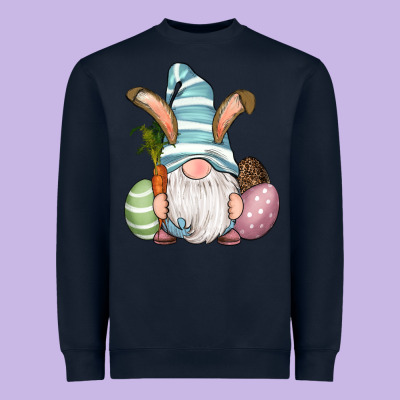 Heavyweight Sweatshirt Easter Bunny Gnomes with Egg and Carrot