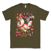 Army Green i see you chicken me out Classic Tee - RacoonDesign