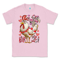 Bubblegum Pink i see you chicken me out Classic Tee - RacoonDesign