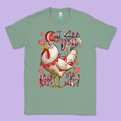 I See You Chicken Me Out Classic Tee Designed By Racoondesign