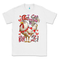 White i see you chicken me out Classic Tee - RacoonDesign