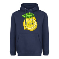 Navy lemon Heavyweight Hoodie - BarkalooDesign