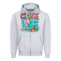 Heather Grey cruise  life Zipper Hoodie - AdoDesignShop