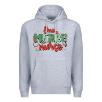 Heather Grey one merry nurse Premium Hoodie - MaliasSmallBusiness