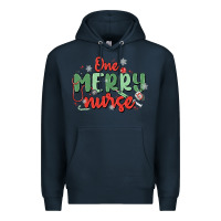 Navy one merry nurse Premium Hoodie - MaliasSmallBusiness