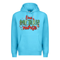 Ocean Blue one merry nurse Premium Hoodie - MaliasSmallBusiness