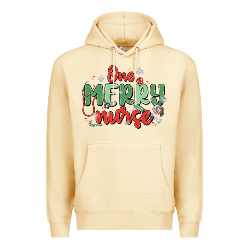 One Merry Nurse Premium Hoodie by MaliasSmallBusiness | Teevron