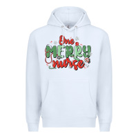 White one merry nurse Premium Hoodie - MaliasSmallBusiness
