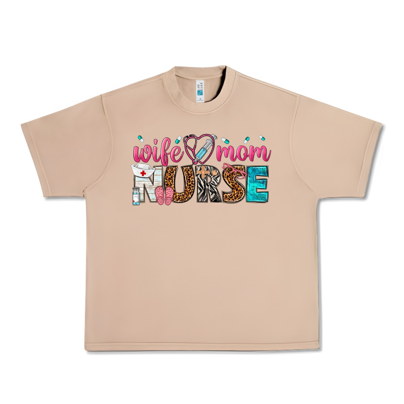 Wife Mom Nurse Urban Heavy Tee by texasbilliewilder | Teevron