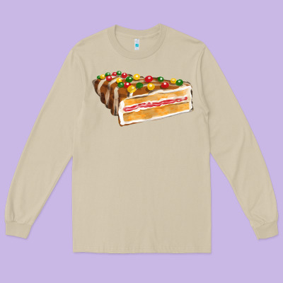 Chocolate Christmas Cake Fa Element Long Sleeve Tee Designed By Fadigitalartstudio