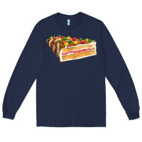 Navy chocolate christmas cake fa element Long Sleeve Tee - FaDigitalArtStudio