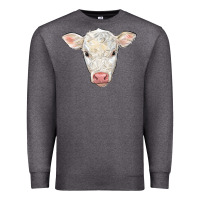 Charcoal Heather charolais calf face Premium Sweatshirt - LillyAllenDesigns