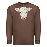 Chestnut charolais calf face Premium Sweatshirt - LillyAllenDesigns