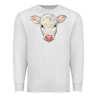 Oatmeal Heather charolais calf face Premium Sweatshirt - LillyAllenDesigns