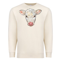 Sandshell charolais calf face Premium Sweatshirt - LillyAllenDesigns
