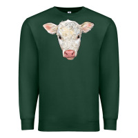 Sports Green charolais calf face Premium Sweatshirt - LillyAllenDesigns