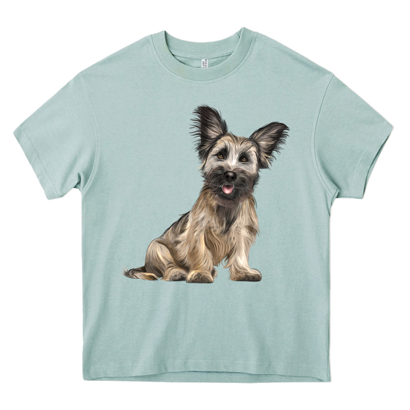 Skye Terrier Dog Illustrations Heavy Core Tee by LillyAllenDesigns | Teevron