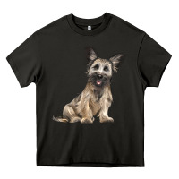 Asphalt Skye Terrier Dog Illustrations Heavy Core Tee - LillyAllenDesigns