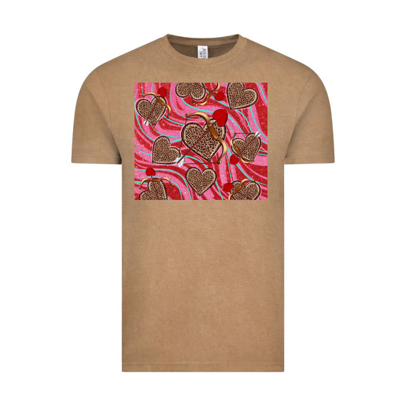 Valentine's Day Hearts Bow And Arrow Vintage Tee by RanaPortraitStore | Teevron