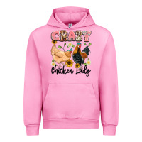 Fuchsia Pink crazy chicken lady Urban Hoodie - Artiststas