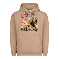 Pigment Burro crazy chicken lady Urban Hoodie - Artiststas