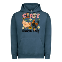 Pigment Midnight Navy crazy chicken lady Urban Hoodie - Artiststas
