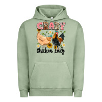 Pigment Oil Green crazy chicken lady Urban Hoodie - Artiststas