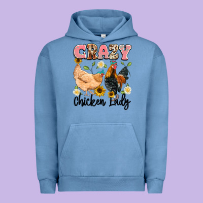 Crazy Chicken Lady Urban Hoodie Designed By Artiststas