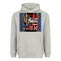 Moon Dust Red White Rawr Dinosaur T-Rex Heavyweight Hoodie - LillyAllenDesigns
