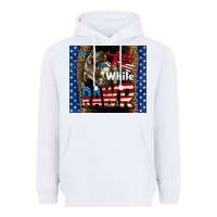 White Red White Rawr Dinosaur T-Rex Heavyweight Hoodie - LillyAllenDesigns