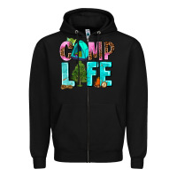 Black camp life Zipper Hoodie - AdoDesignShop