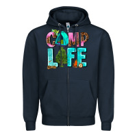 Navy camp life Zipper Hoodie - AdoDesignShop