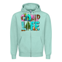 Seafoam camp life Zipper Hoodie - AdoDesignShop