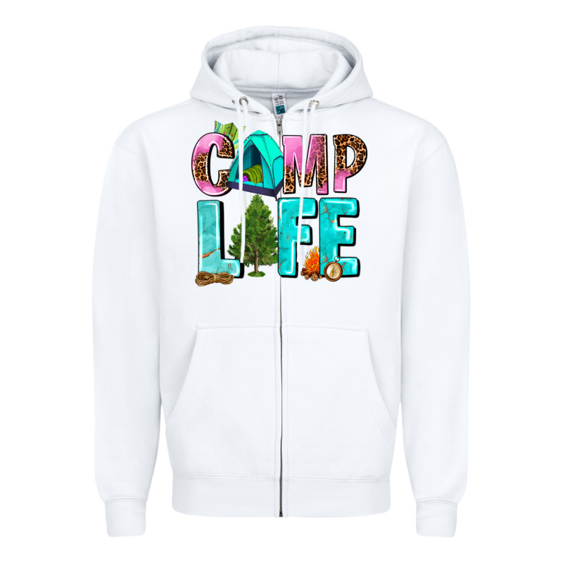 Camp Life Zipper Hoodie by AdoDesignShop | Teevron
