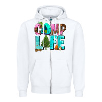 White camp life Zipper Hoodie - AdoDesignShop