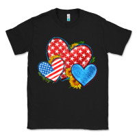 Black usa flag hearts with sunflower Classic Tee - HRA Design Shop