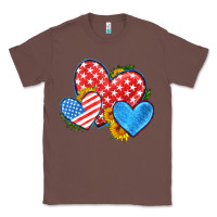 Chestnut usa flag hearts with sunflower Classic Tee - HRA Design Shop