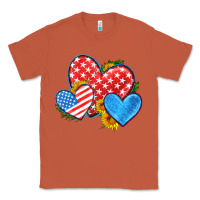 Copper usa flag hearts with sunflower Classic Tee - HRA Design Shop