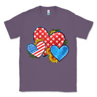 Lavender usa flag hearts with sunflower Classic Tee - HRA Design Shop