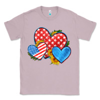 Lilac usa flag hearts with sunflower Classic Tee - HRA Design Shop