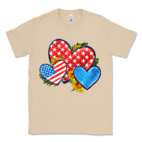 Mushroom usa flag hearts with sunflower Classic Tee - HRA Design Shop