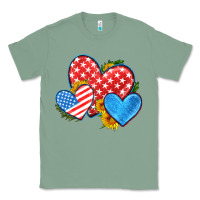 Sage usa flag hearts with sunflower Classic Tee - HRA Design Shop