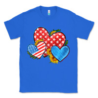 True Royal usa flag hearts with sunflower Classic Tee - HRA Design Shop