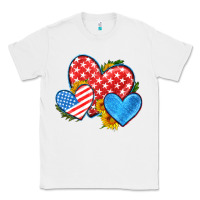 White usa flag hearts with sunflower Classic Tee - HRA Design Shop
