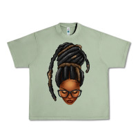 Oil Green afro woman faux jumbo locs Urban Heavy Tee - texasbilliewilder